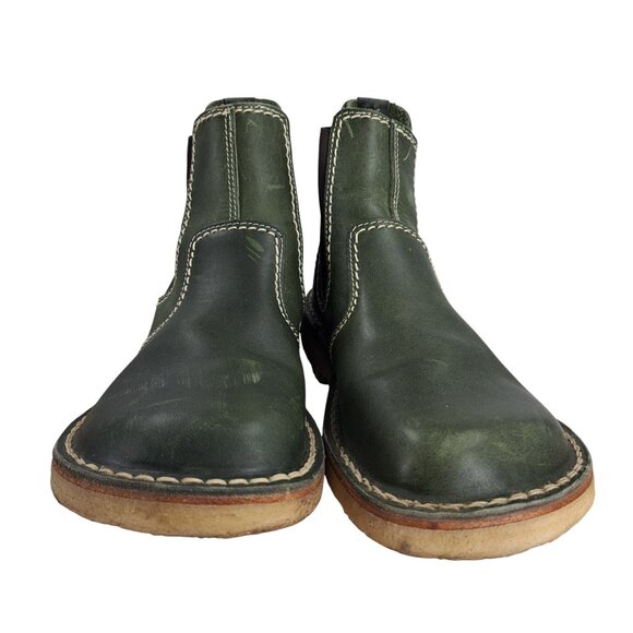 Duckfeet Roskilde Green Pull On Leather Chelsea Boots Size 40 US 9-9.5 Outdoor - Picture 2 of 14
